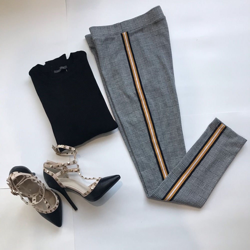 CHECK PULL-ON ANKLE PANT